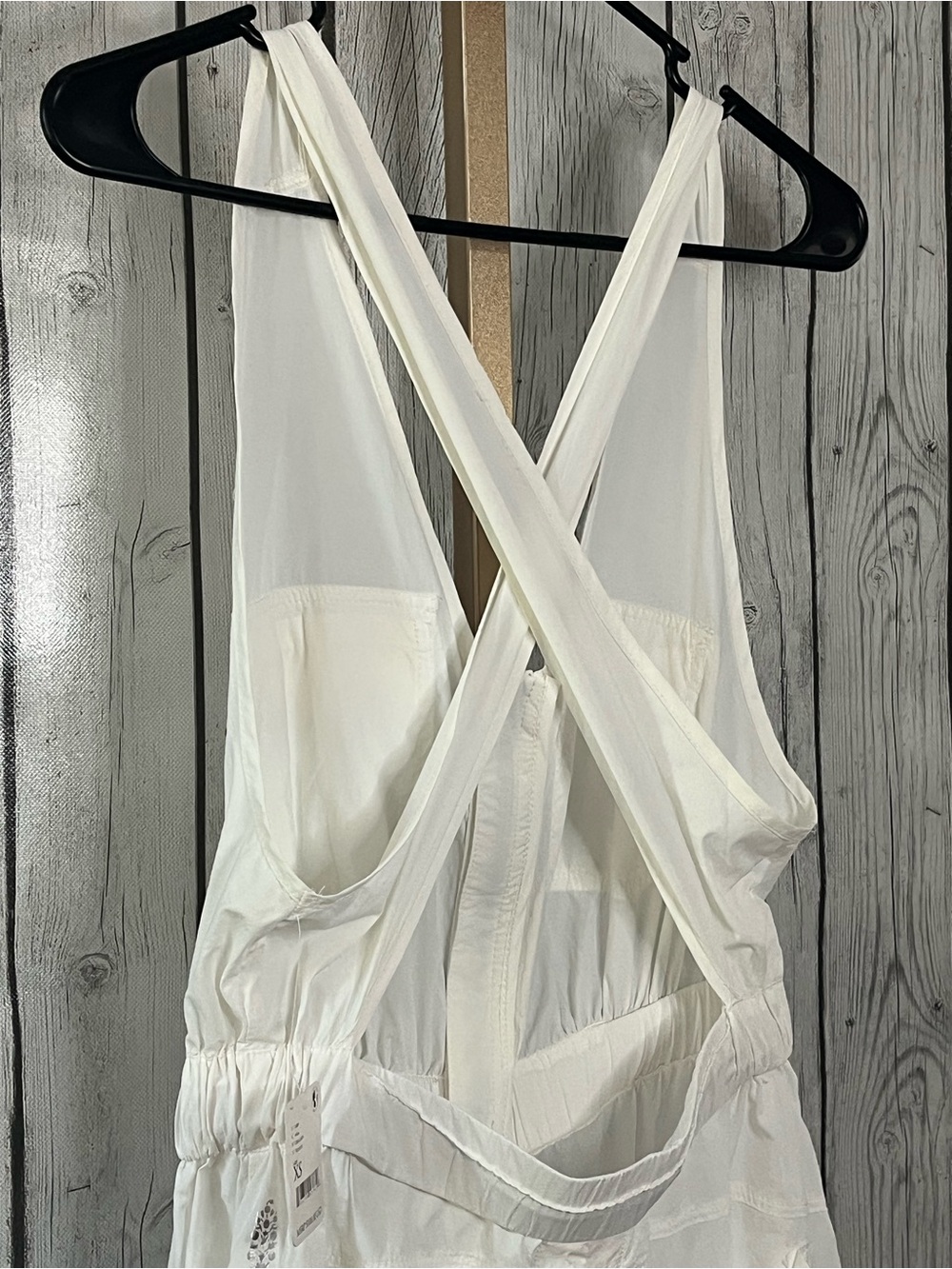 NWT FP Movement Free People Noiseless Back On Trek Romper White utility - Picture 11 of 11